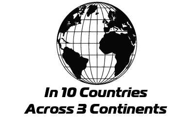 10 countries in 3 continents